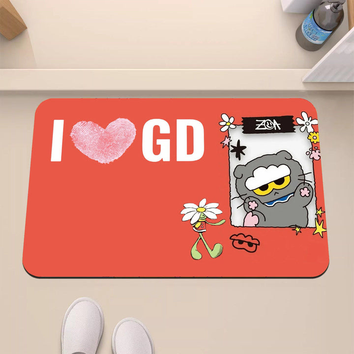 Verspielt cartoon-themed dekorative Matte
