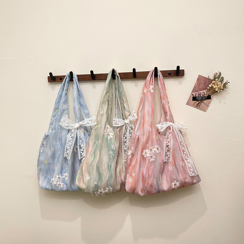 Elegante floral bedruckte Schulter Tote Bag Karnz