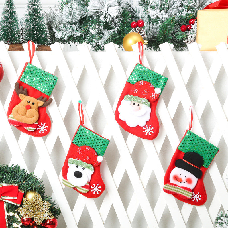 Weihnachtsstrumpf mit Rentiermotiv Karnz
