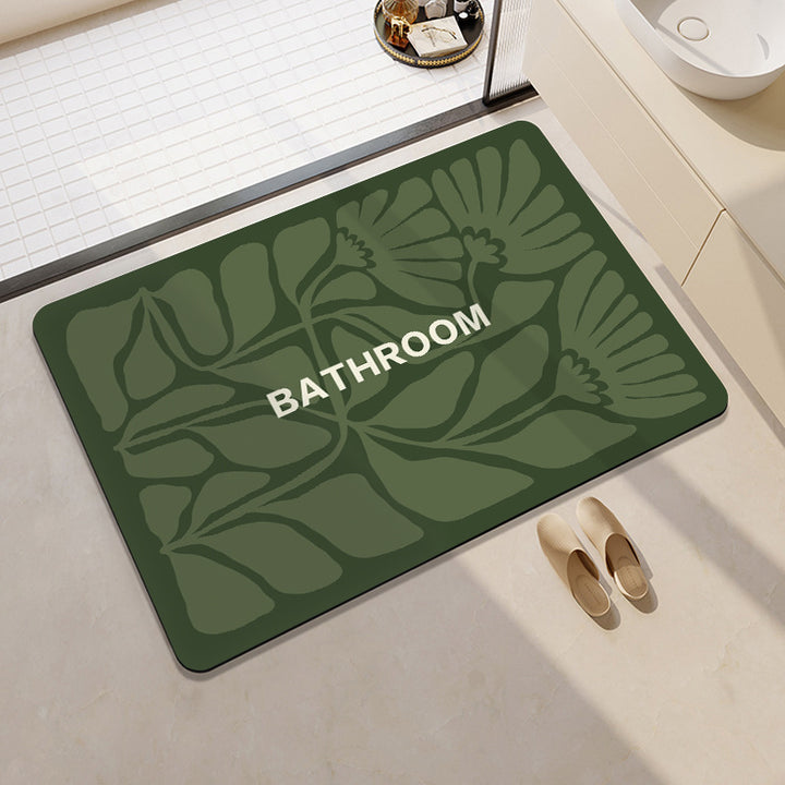Dekorativer Floral Badezimmermatte Karnz