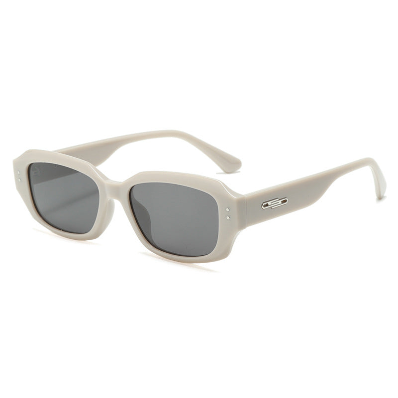 Damen modische quadratische Sonnenbrille mit innovativem transparentem Rahmen Karnz