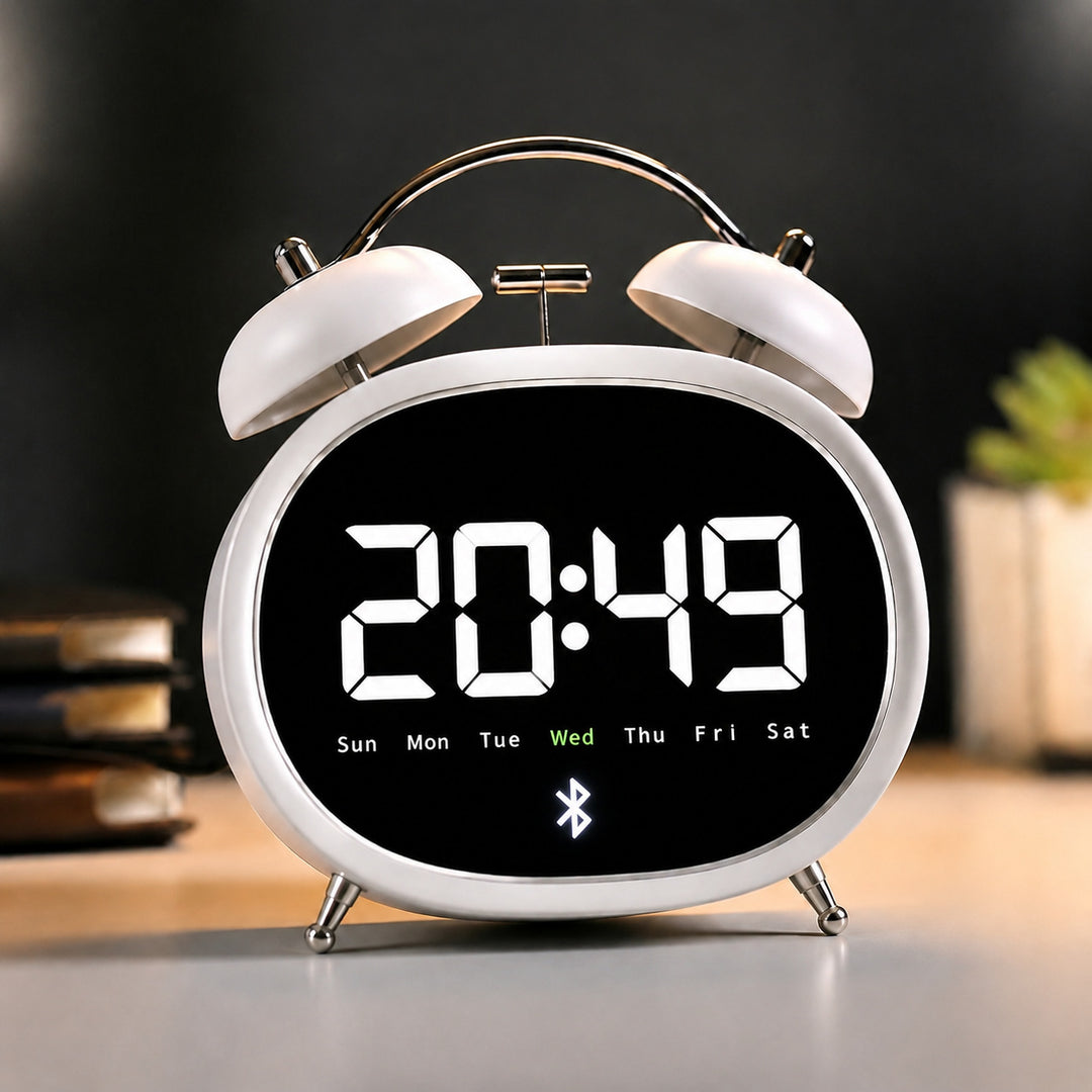 Digitaler Bluetooth Tischwecker mit Großen Ziffern Karnz