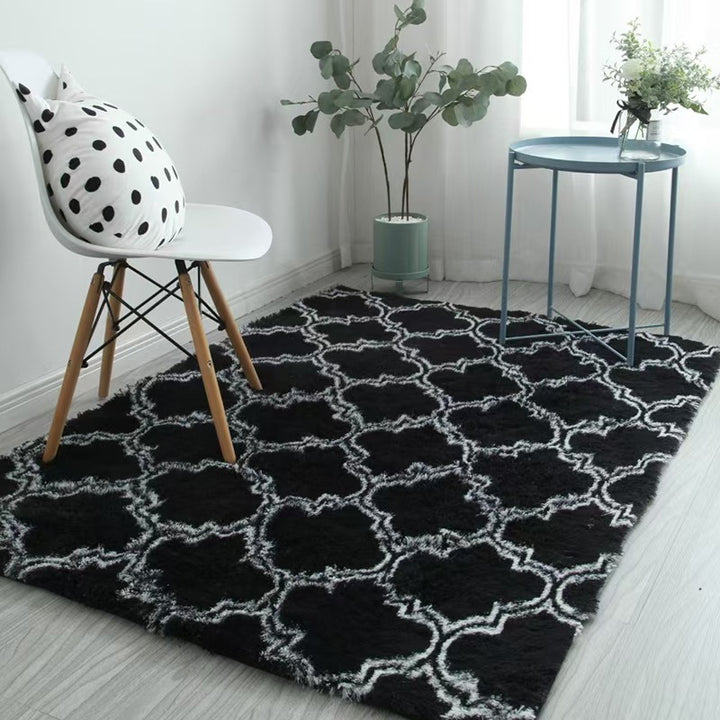 Geometrischer Plüsch-Teppich