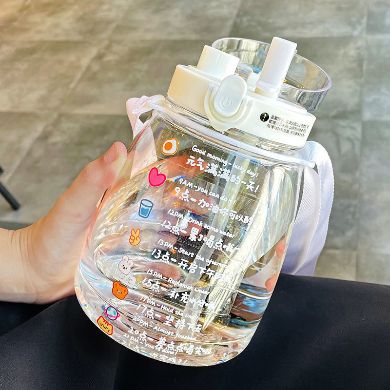 Damen Wasserflasche mit Motivationsinhalt und integriertem Tragesystem Karnz