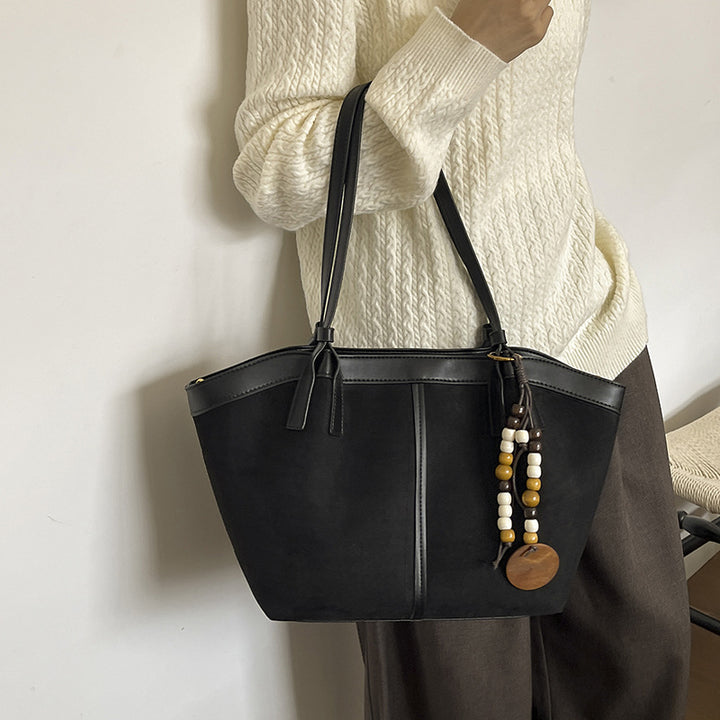Chic Wildleder Tote-Handtasche