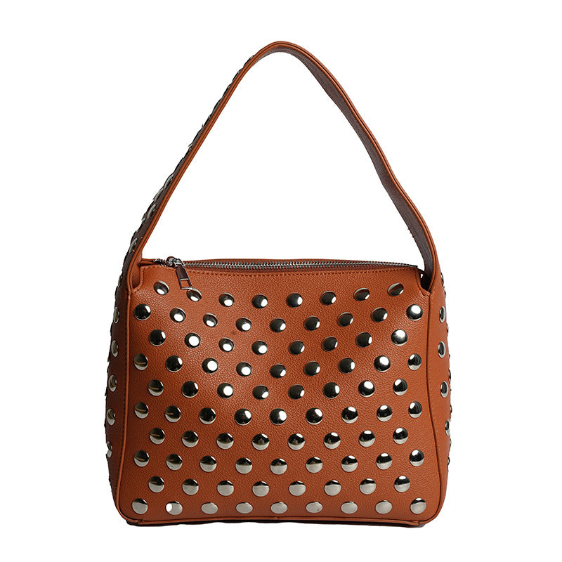 Nieten Kunstleder Handtasche