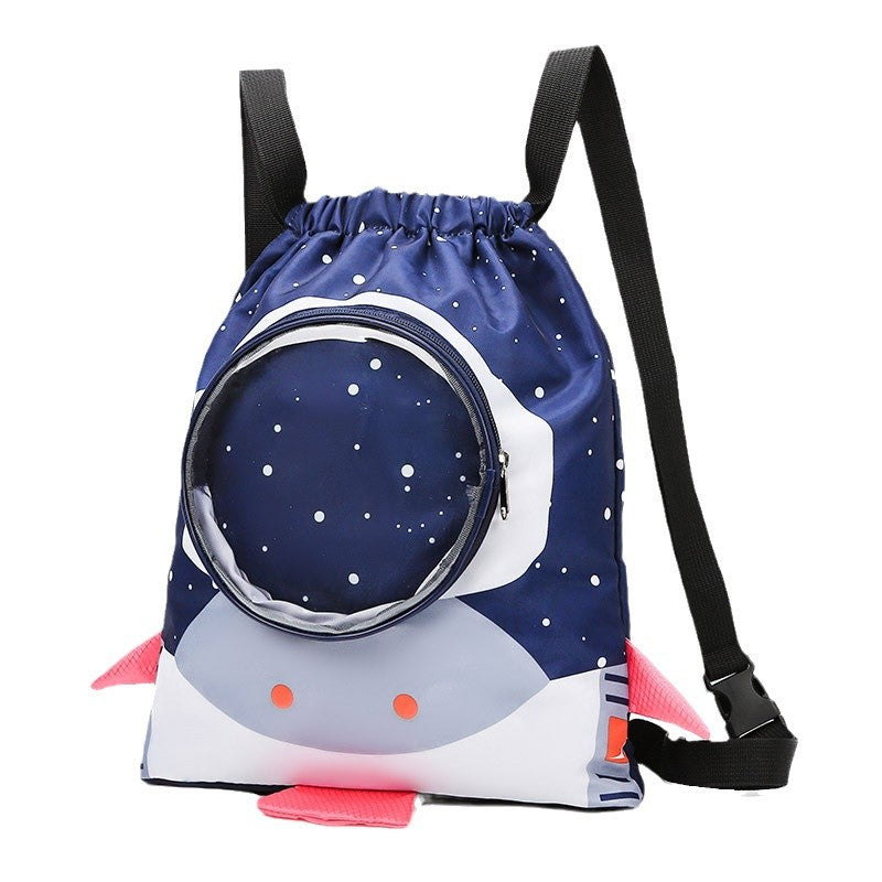 Niedlicher Astronauten-Themen Kordelzug-Rucksack
