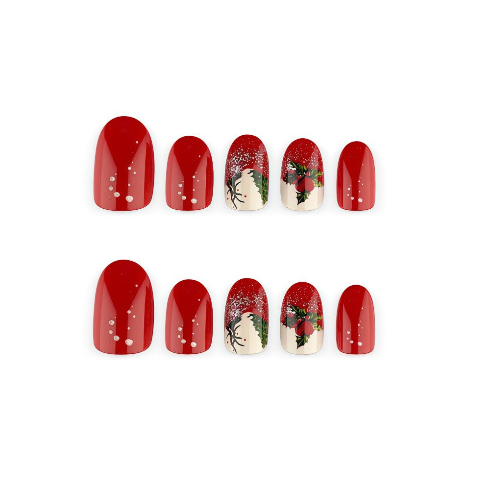 Kunstnägel mit Weihnachtsmotiv Karnz