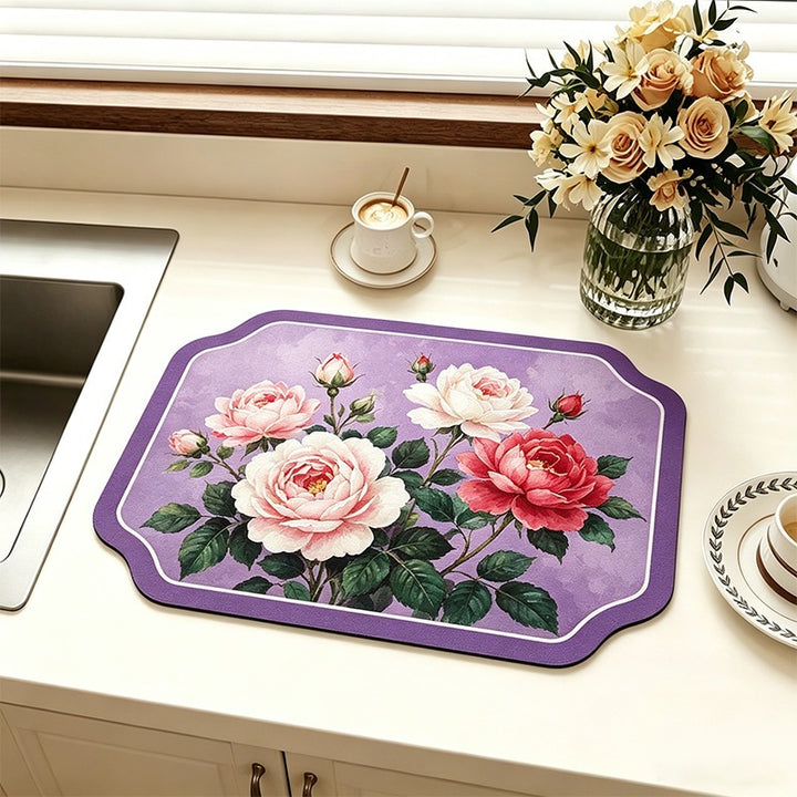 Blumenmuster Komfort Küchenteppich für Zuhause