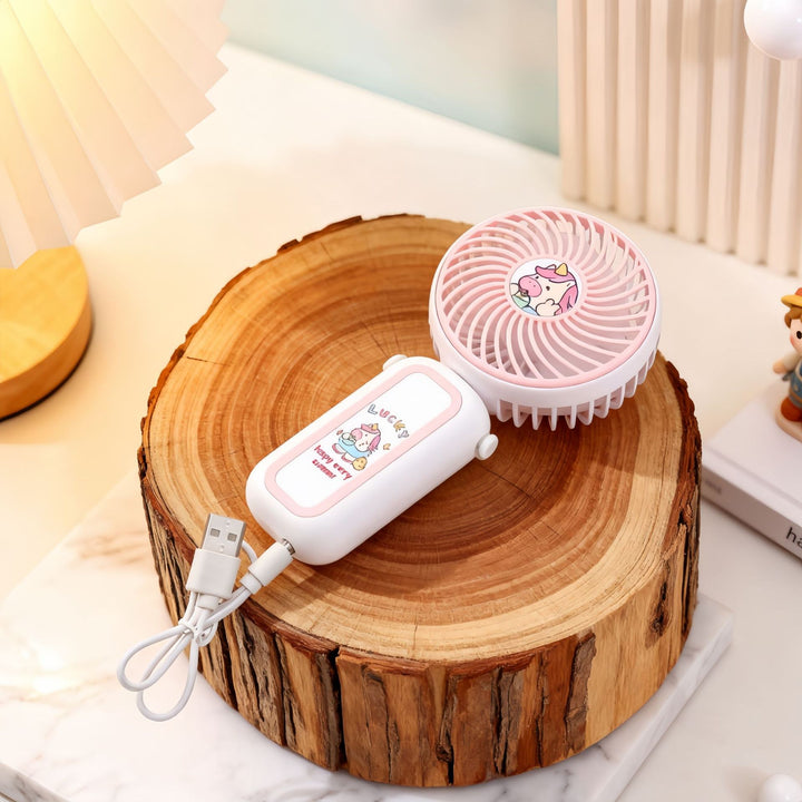 Damen Tragbarer Handventilator mit verspieltem Einhorn-Design Karnz