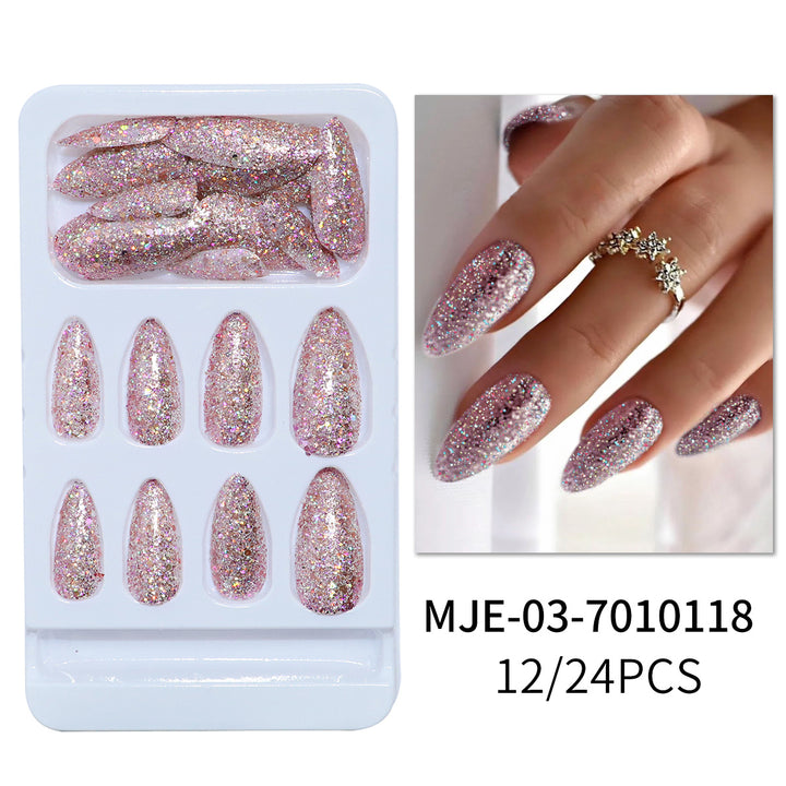 Glitzerndes Stiletto Press-On Nagel Set Karnz