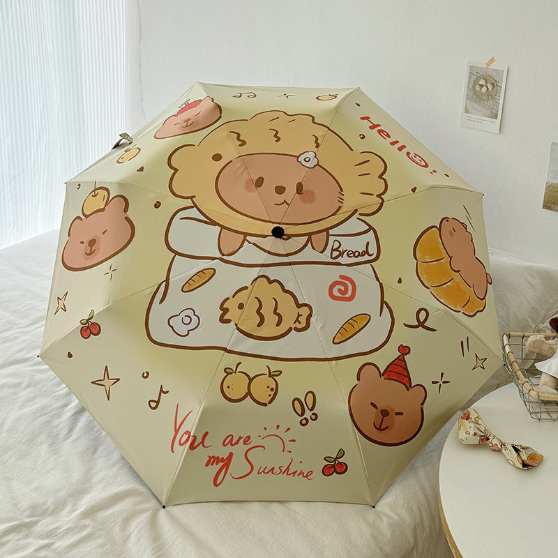 Damen Automatischer Regenschirm mit spielerischem Design Karnz