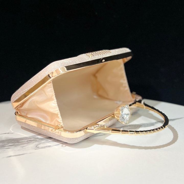Funkelnde Kristallverzierte Handtasche