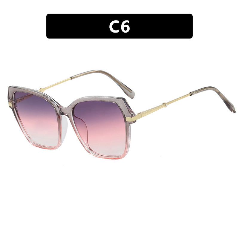 Damen quadratische Sonnenbrille mit elegantem Metallrahmen und schützendem UV-Filter Karnz