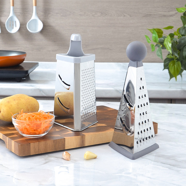 Vielseitige Edelstahlreibe mit Ergonomischem Griff Karnz