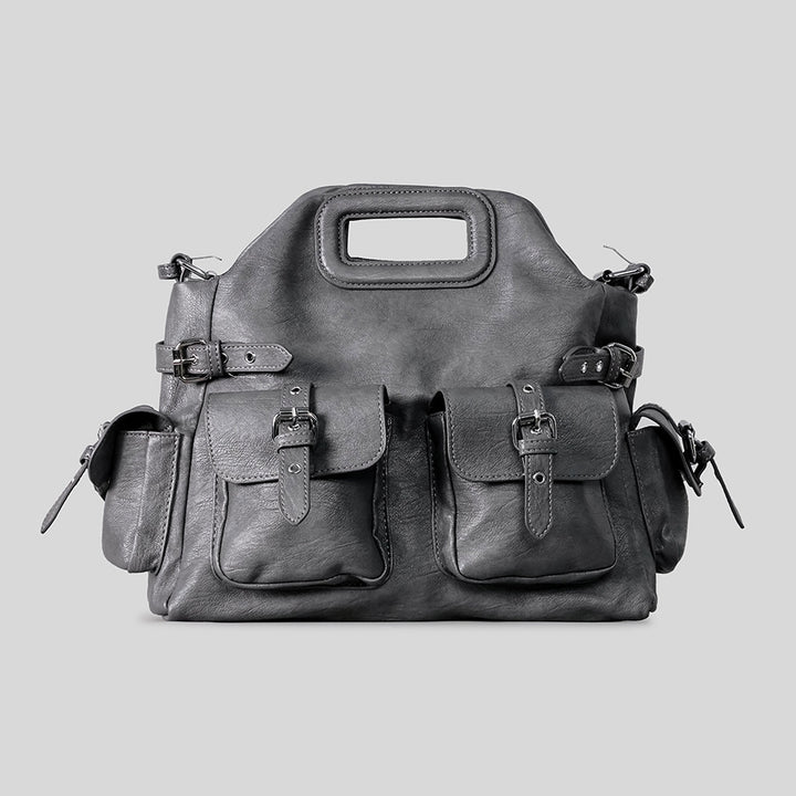 Mehrfach-Taschen Leder Handtasche