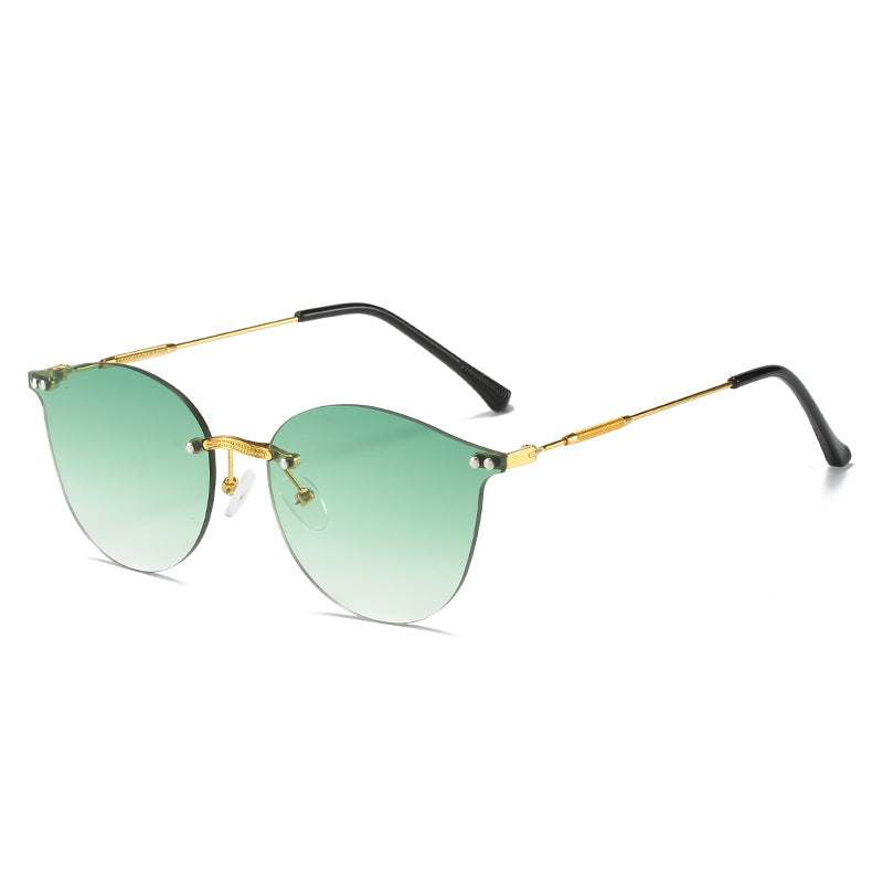 Damen modische Sonnenbrille mit innovativem Metallrahmen und flexibler Nasenauflage Karnz