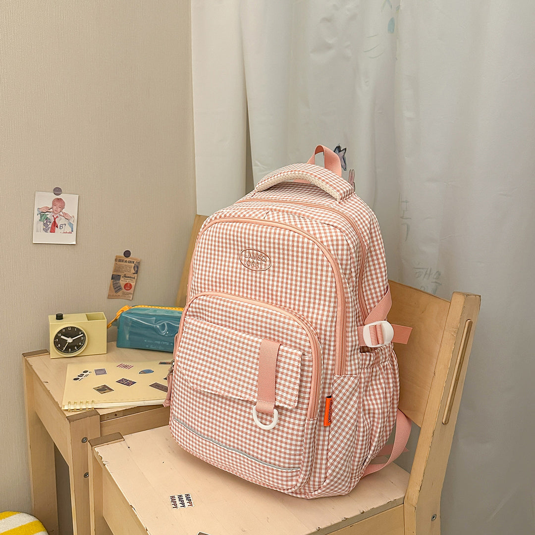 Stylische Schachbrettmuster-Rucksack Karnz 1791205963