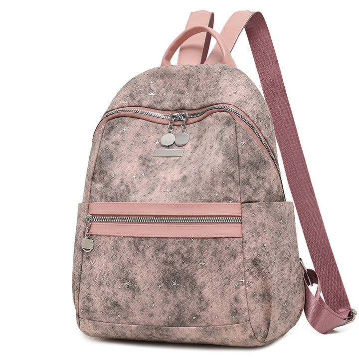 Stern-beschmückter Faux-Suede-Rucksack