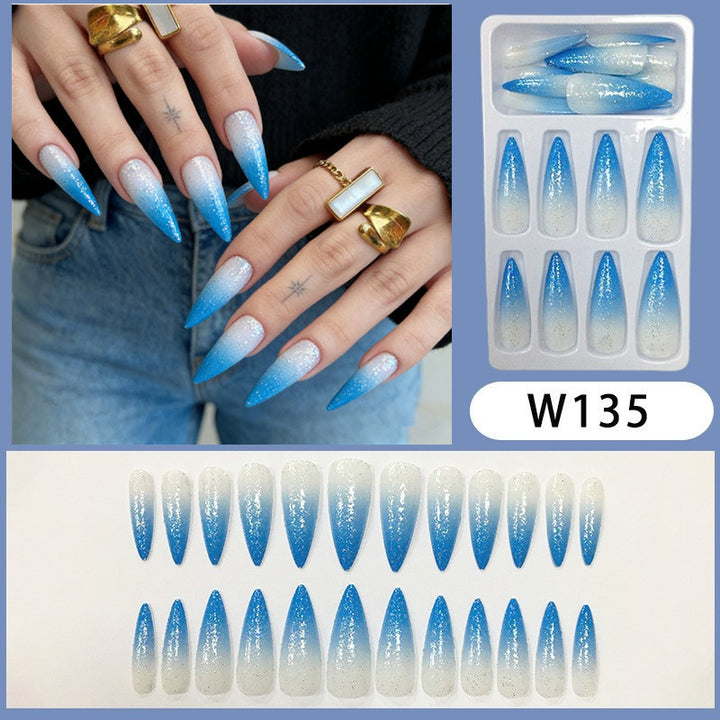 Lange Stiletto Press-On Nagelspitzen Set
