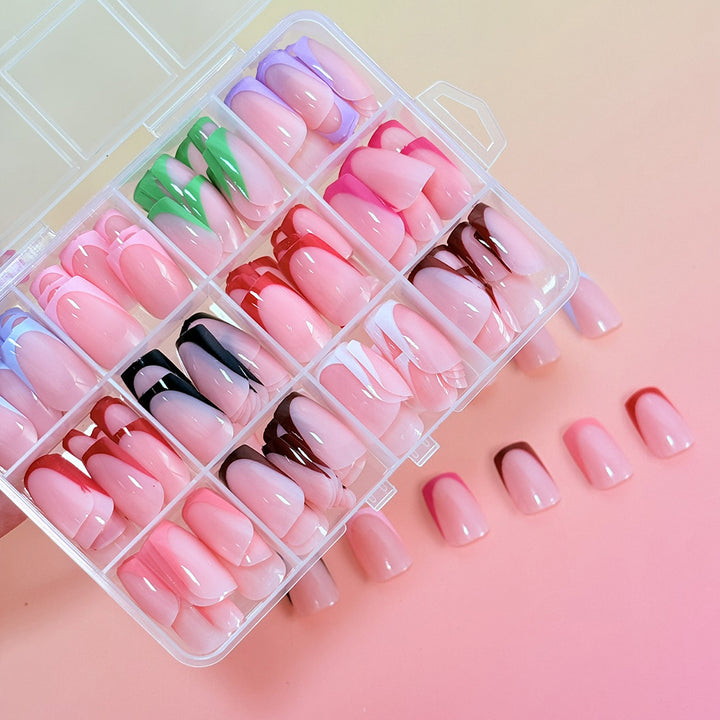Vielseitiges Press-On Nagelset Karnz