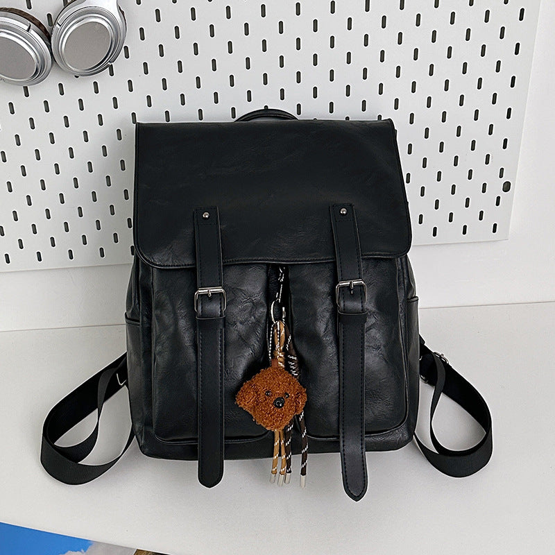 Vintage Leder Zugband Rucksack Karnz