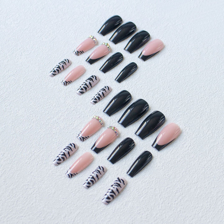 Trendige Tierdruck Nagelkunst Set