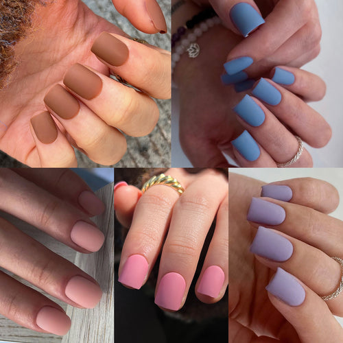 Künstliche Nagelkunst mit mattem Finish Karnz