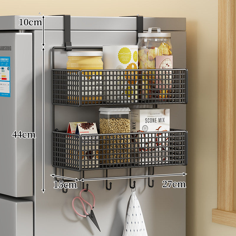 Über-Kühlschrank Doppel-Schicht Magnetische Drahtgeflecht Vorratsorganizer