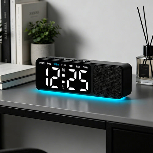 Digitaler LED-Wecker mit Mehrfarbenbeleuchtung Karnz