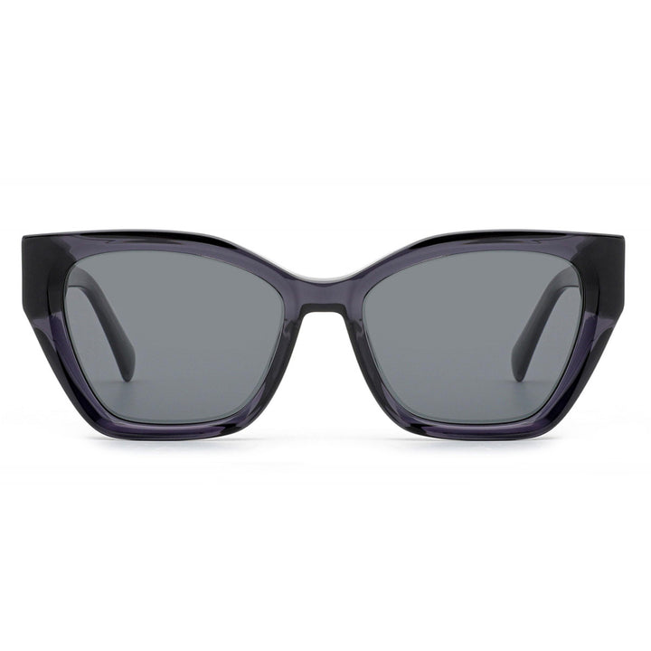 Damen stylische Sonnenbrille mit markantem Kunststoffrahmen Karnz
