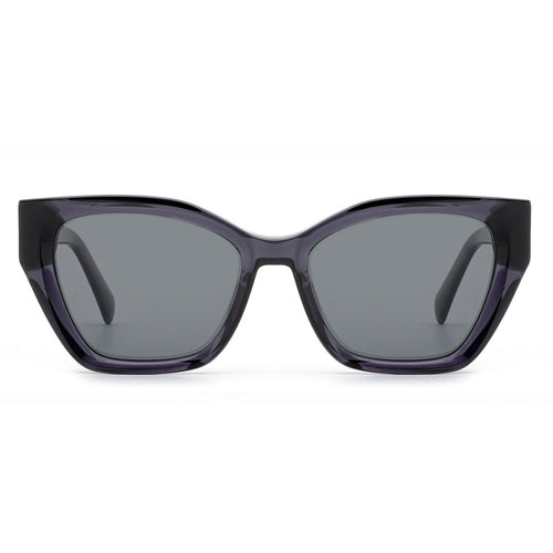 Damen stylische Sonnenbrille mit markantem Kunststoffrahmen Karnz