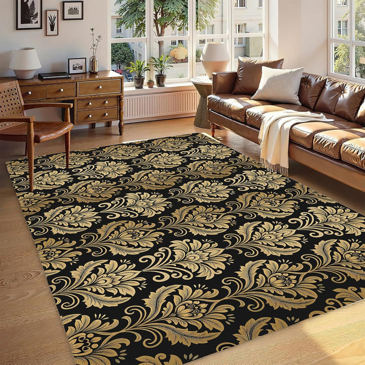 Abstract Leaf Print Teppich