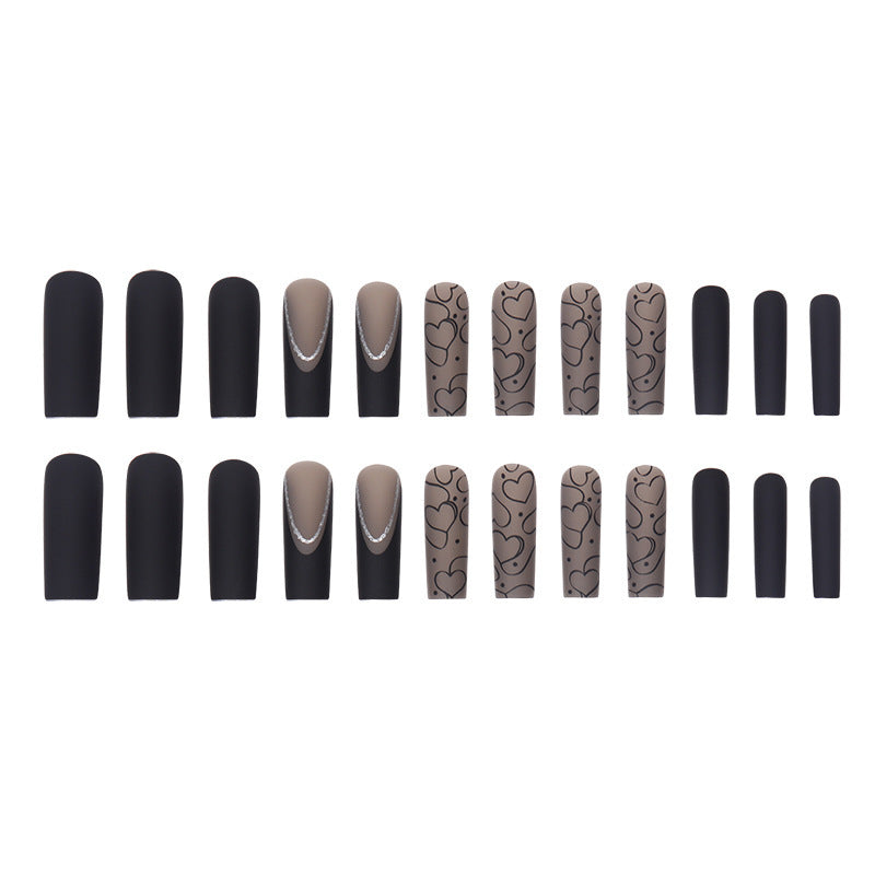 Matte elegante Press-On Nagelverlängerungen