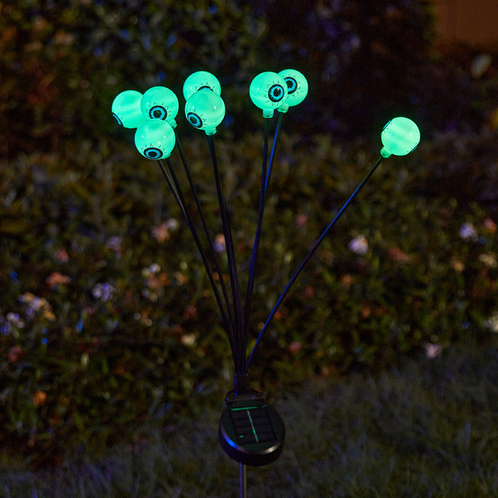 Gruselige Gartenlichter mit Augen-Motiv Karnz