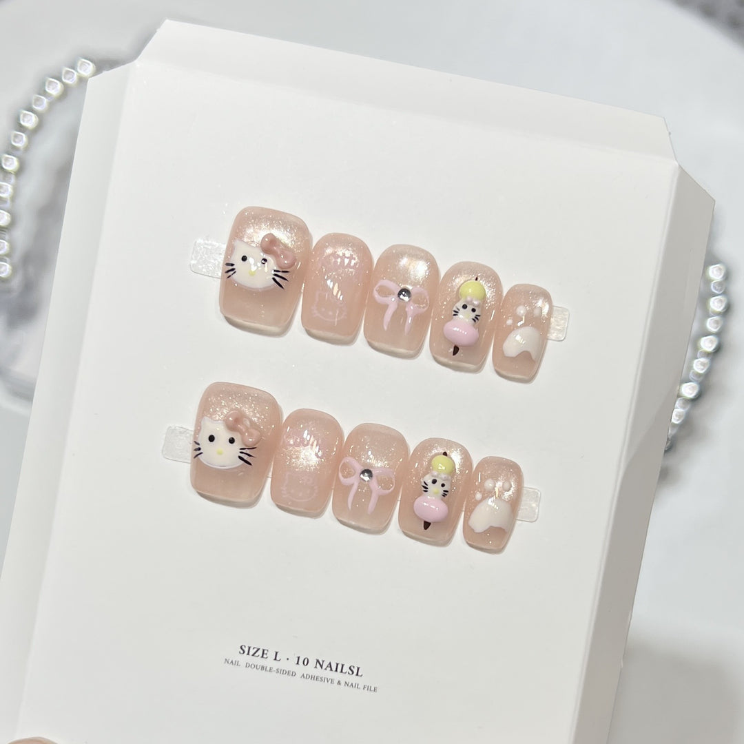 Thematisches Dekoratives Press-On Nagelset