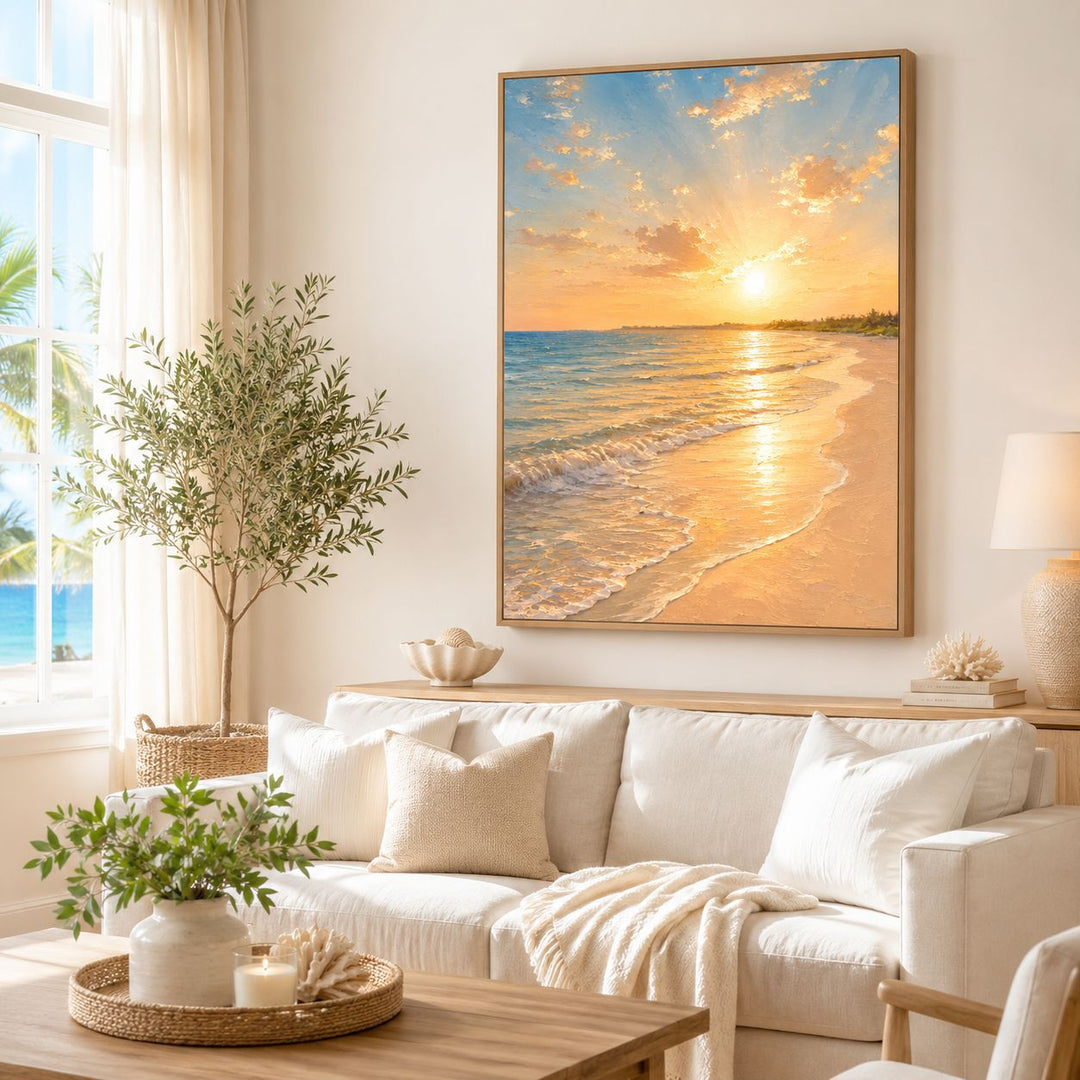 Küsten Sonnenuntergang Leinwand Kunst