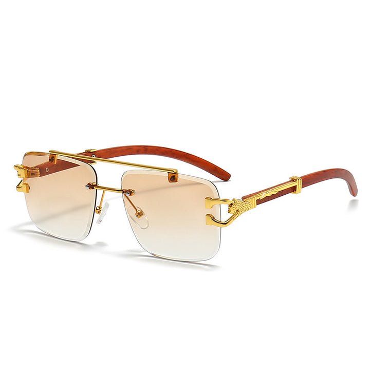 Damen modische Brille mit stilvollem Holzrahmen Karnz