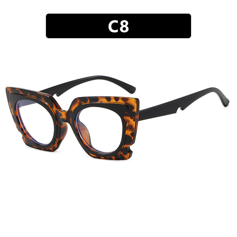 Damen oversized Sonnenbrille mit extravagantem Rahmen und UV-Schutz Karnz