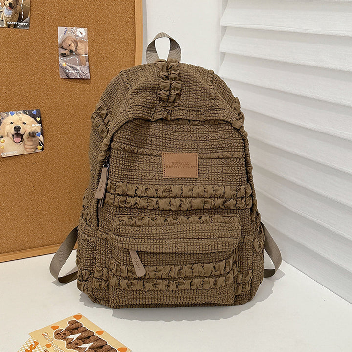 Charmanter Strukturierter Lässiger Rucksack