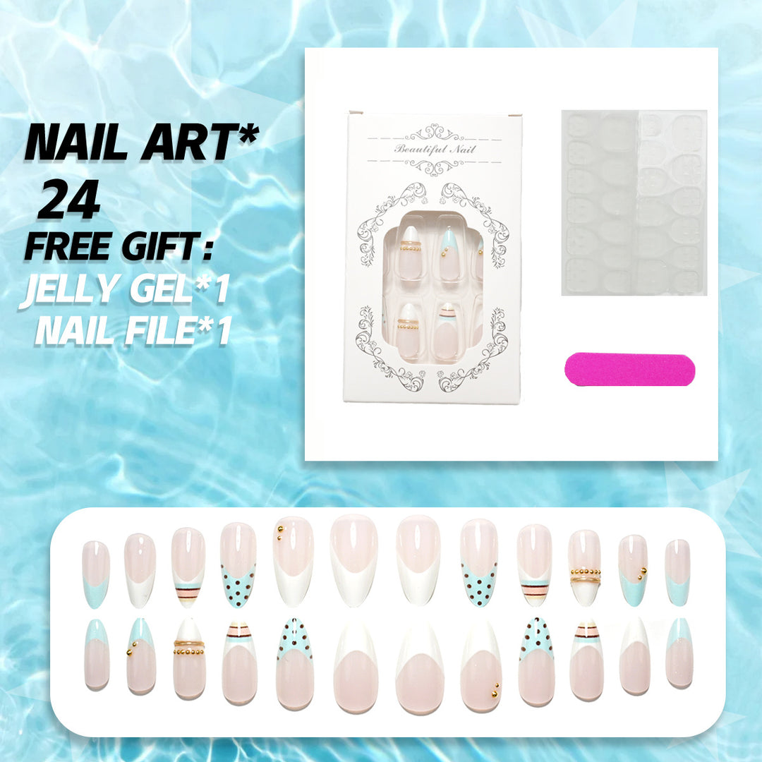 Premium Dekorative Press-On Nagelset