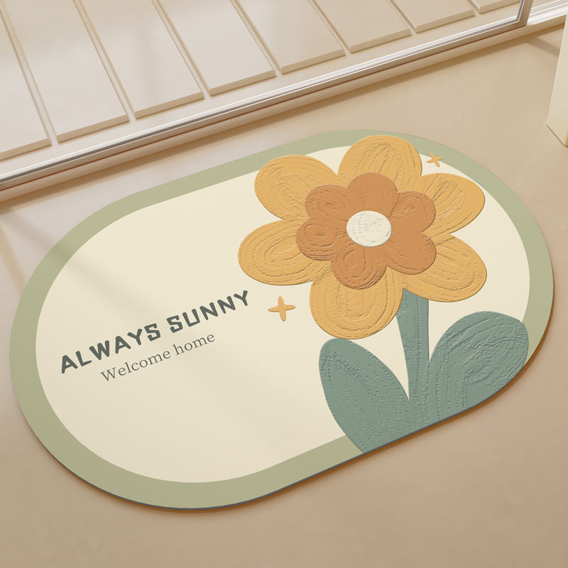 Charmante Blumen Willkommensmatte Karnz