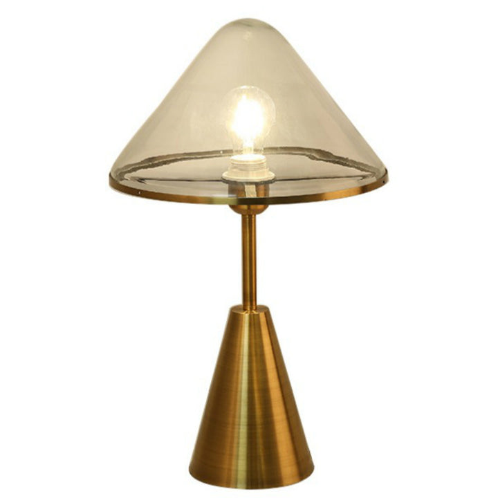 Moderne Glas- und Metall-Tischlampe