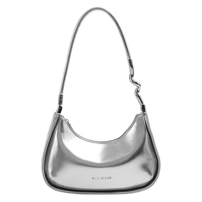 Schlanke Metallic Abend Schultertasche Karnz