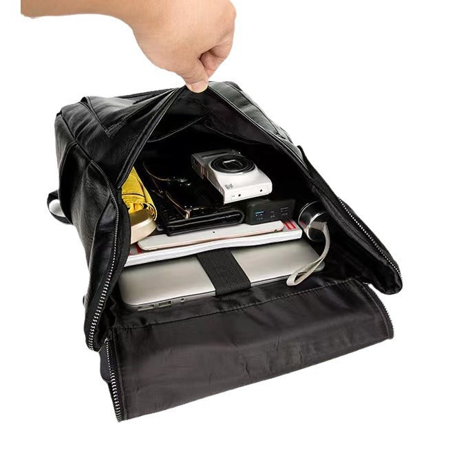 Premium Leder Anti-Diebstahl Rucksack