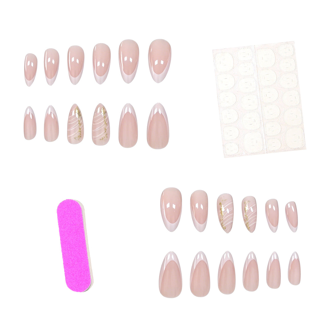Elegante French Tip Gel-Nagelverstärkungen Karnz 1789915803