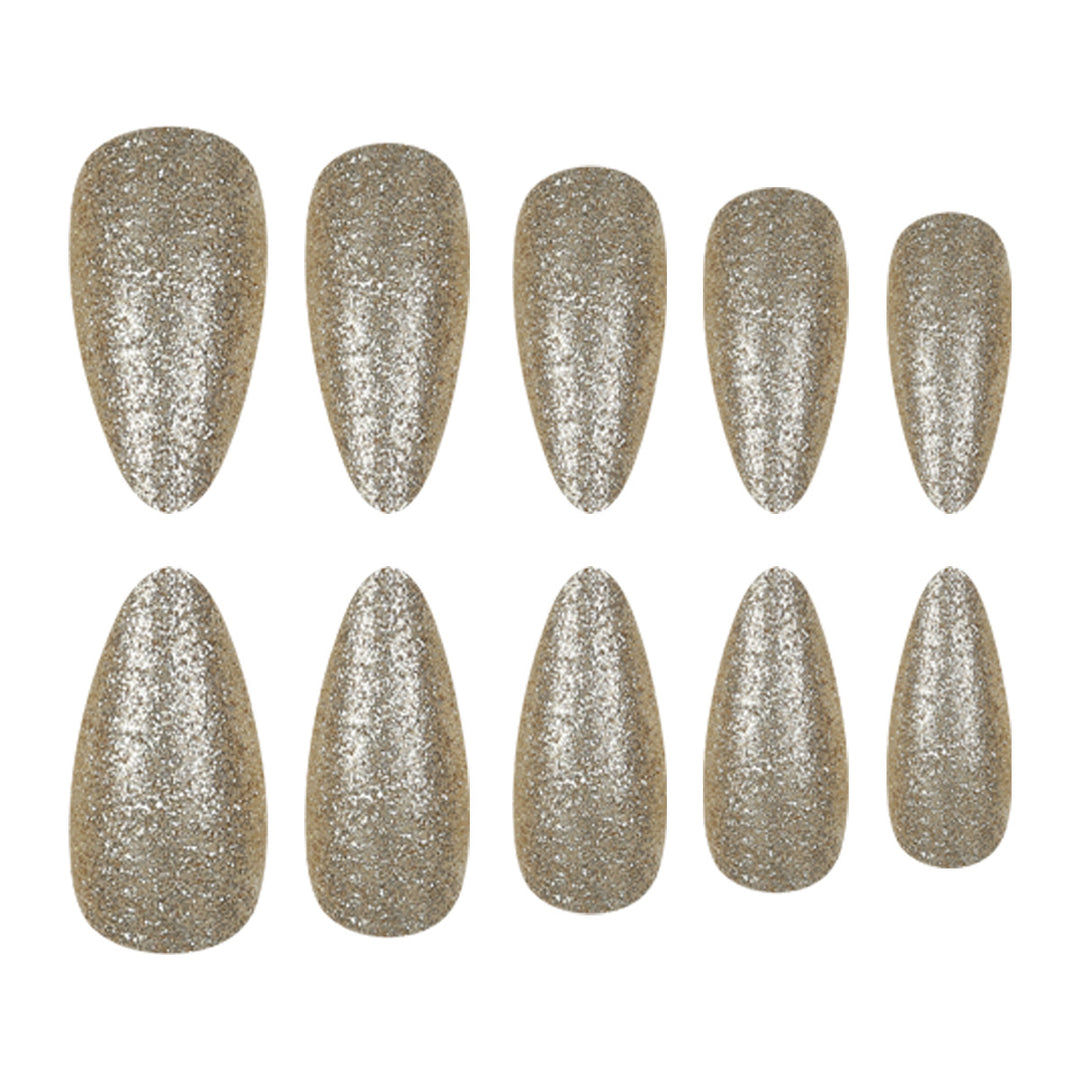 Elegante Glitzer-Stiletto-Press-On-Nägel Karnz