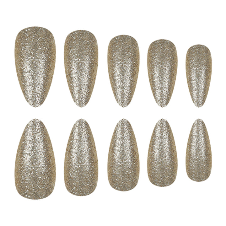 Elegante Glitzer-Stiletto-Press-On-Nägel Karnz