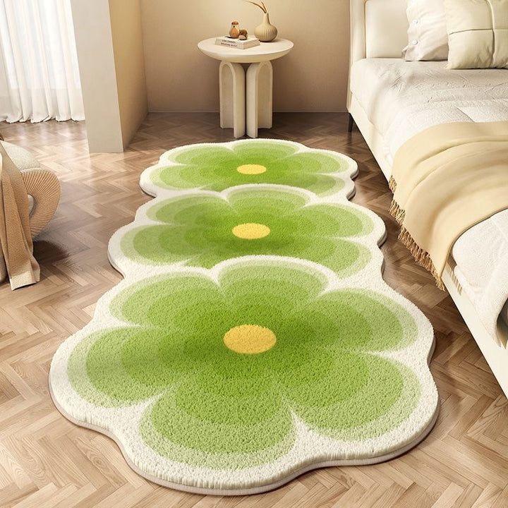Süßer blumenförmiger Teppich