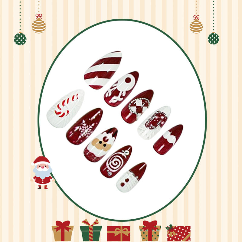 Weihnachtskünstliche Fingernägel Karnz